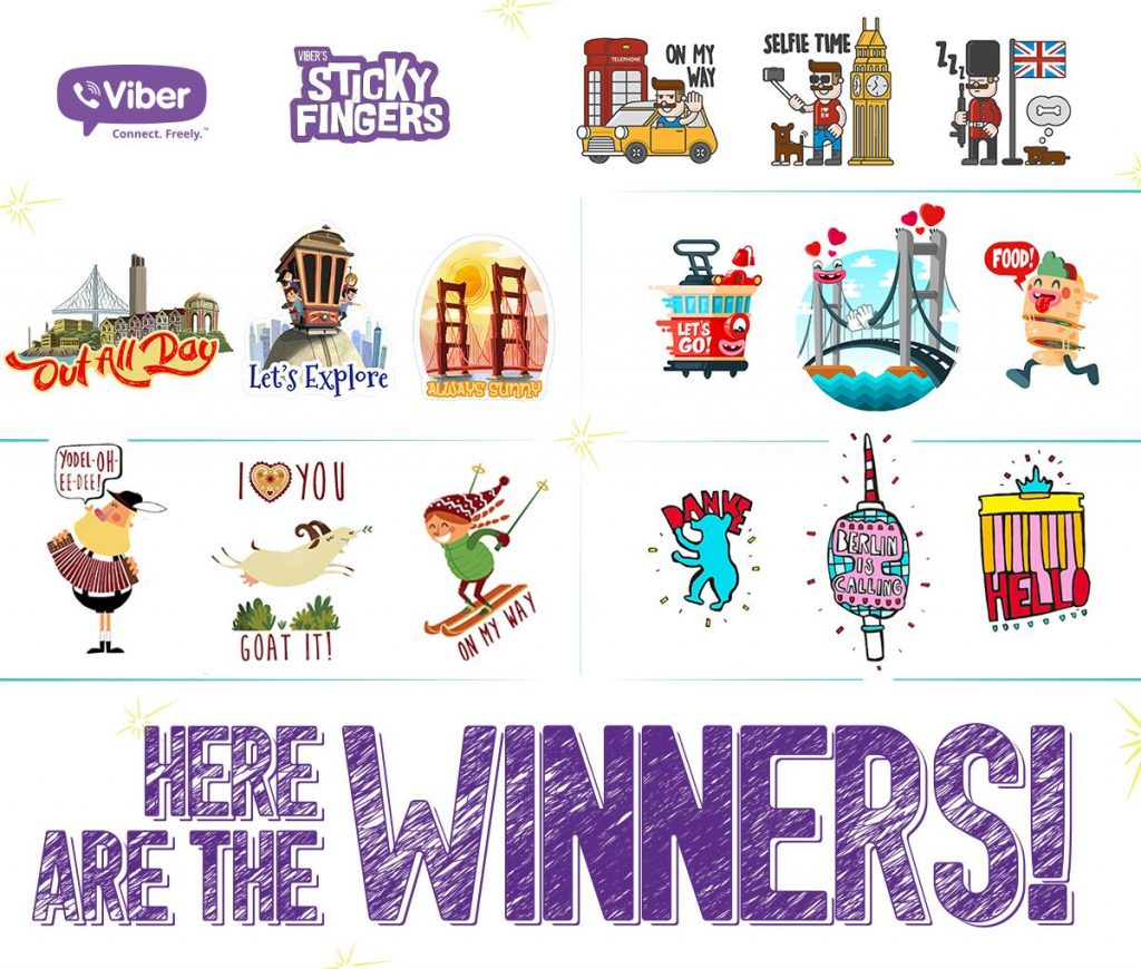 Viber Sticky Fingers Winners