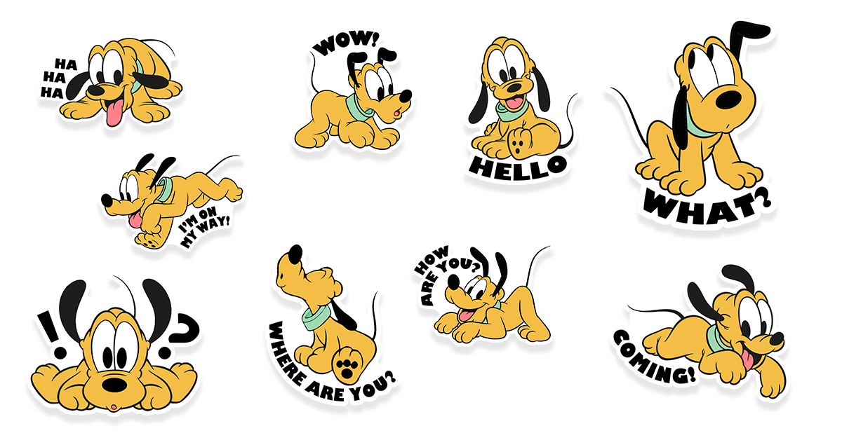 Disney Baby Pluto sticker pack