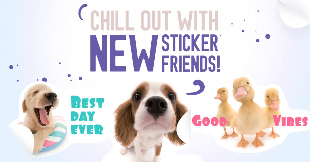 sticker spotlight dog and friends main