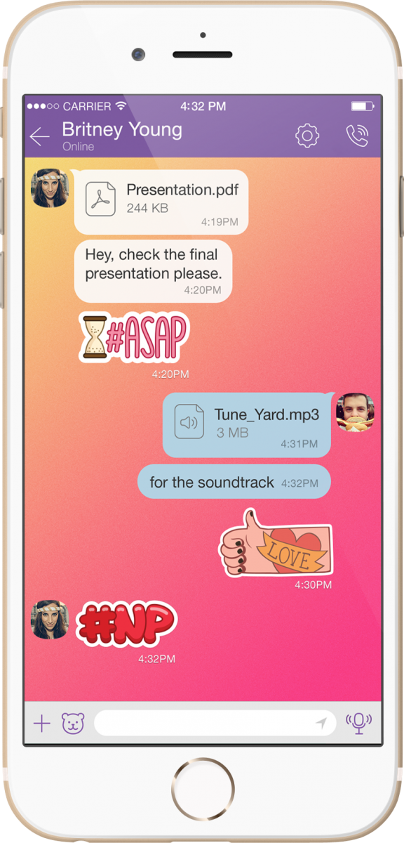 send files with Viber