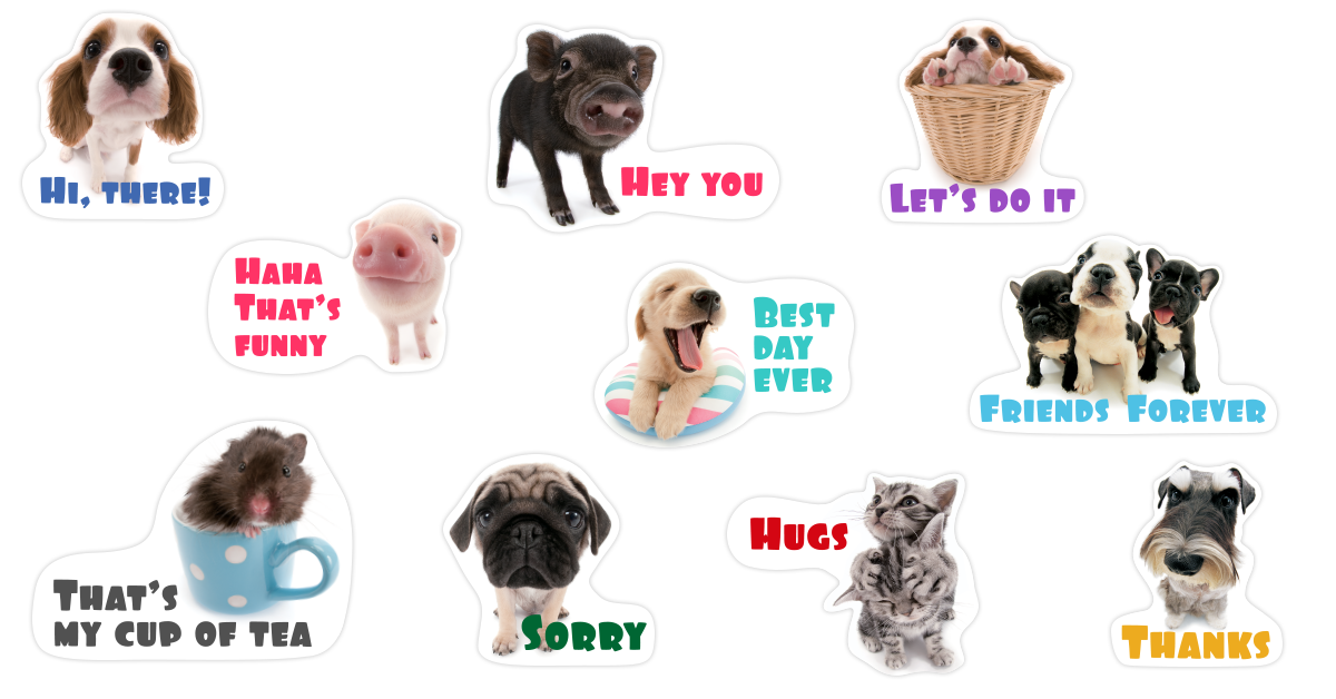 sticker spotlight dog and friends inner