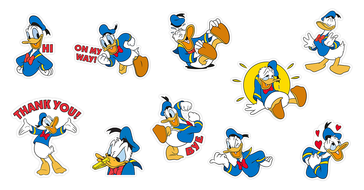 Donald Duck sticker pack