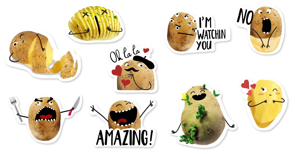 potatoes sticker pack