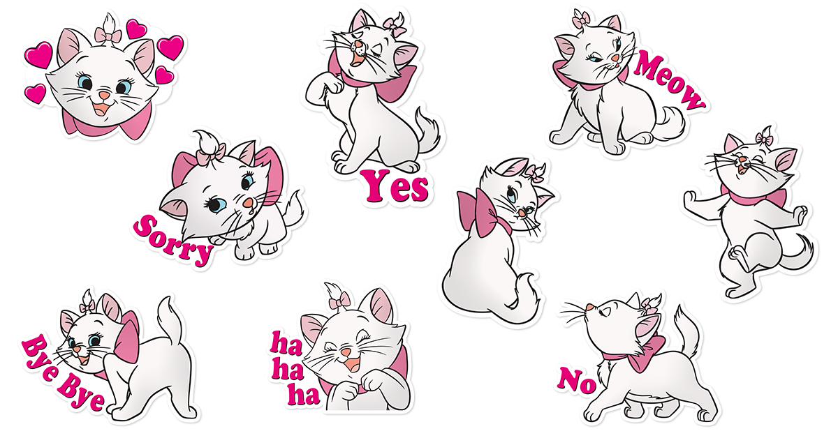 Marie Cat sticker pack