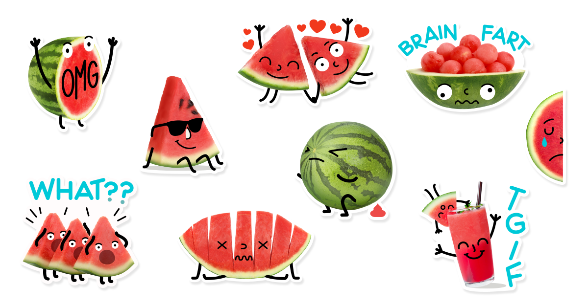 Pineapple day sticker spotlight- watermelon pack