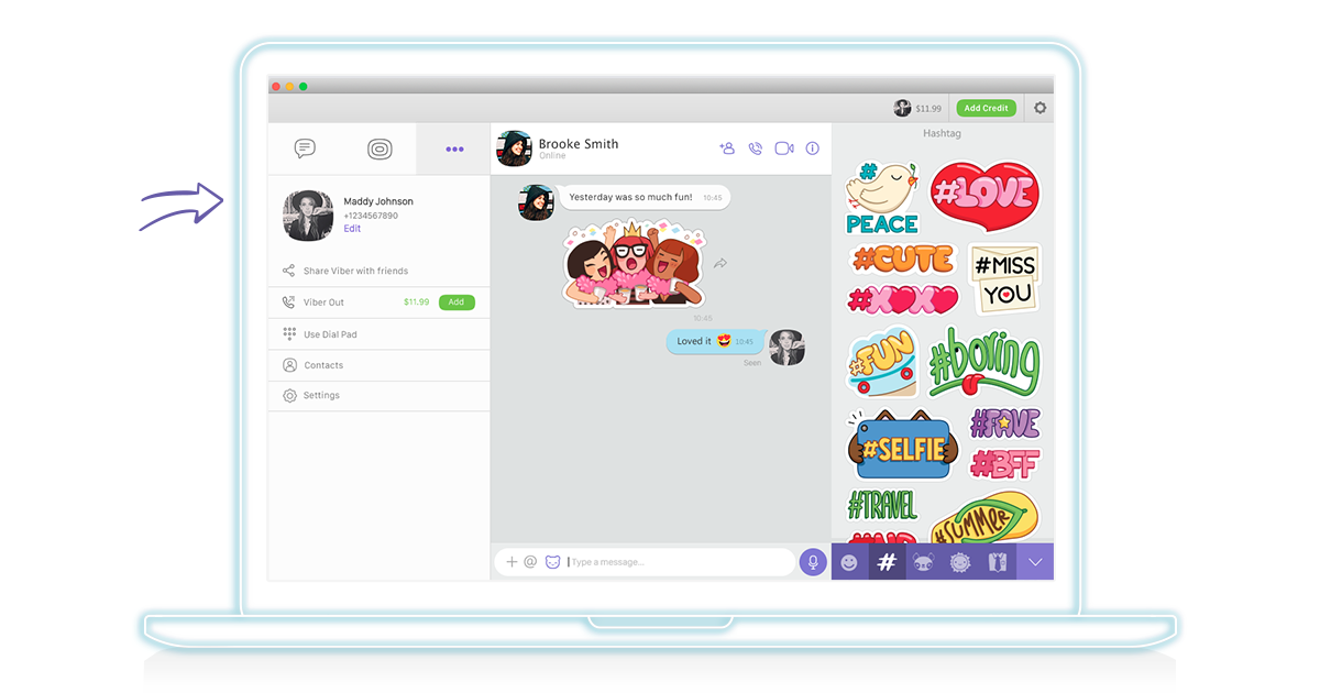 New more feature Viber desktop