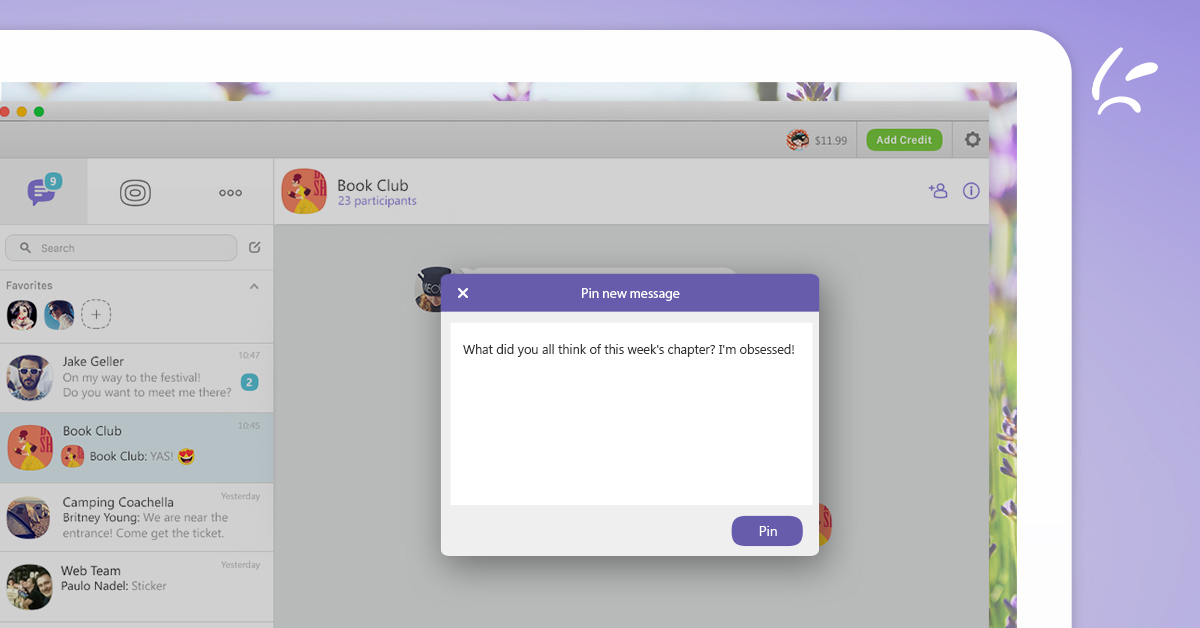 viber desktop window all bright