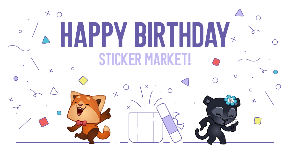 sticker market birthday