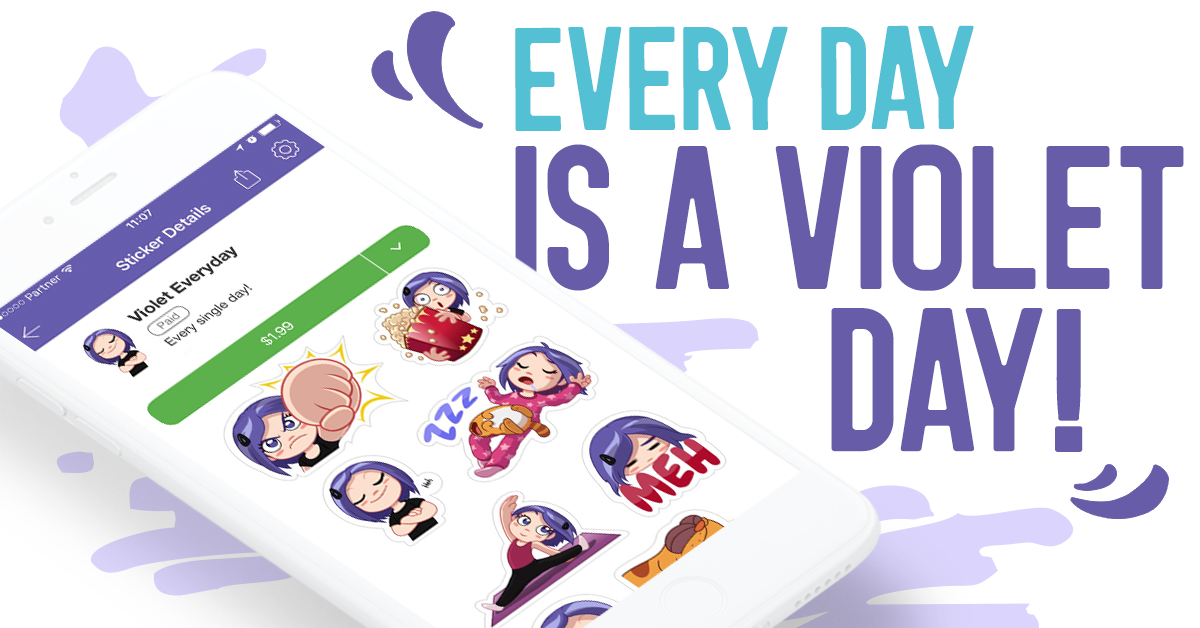 Sticker Pack Spotlight: Enjoy Violet Everyday!